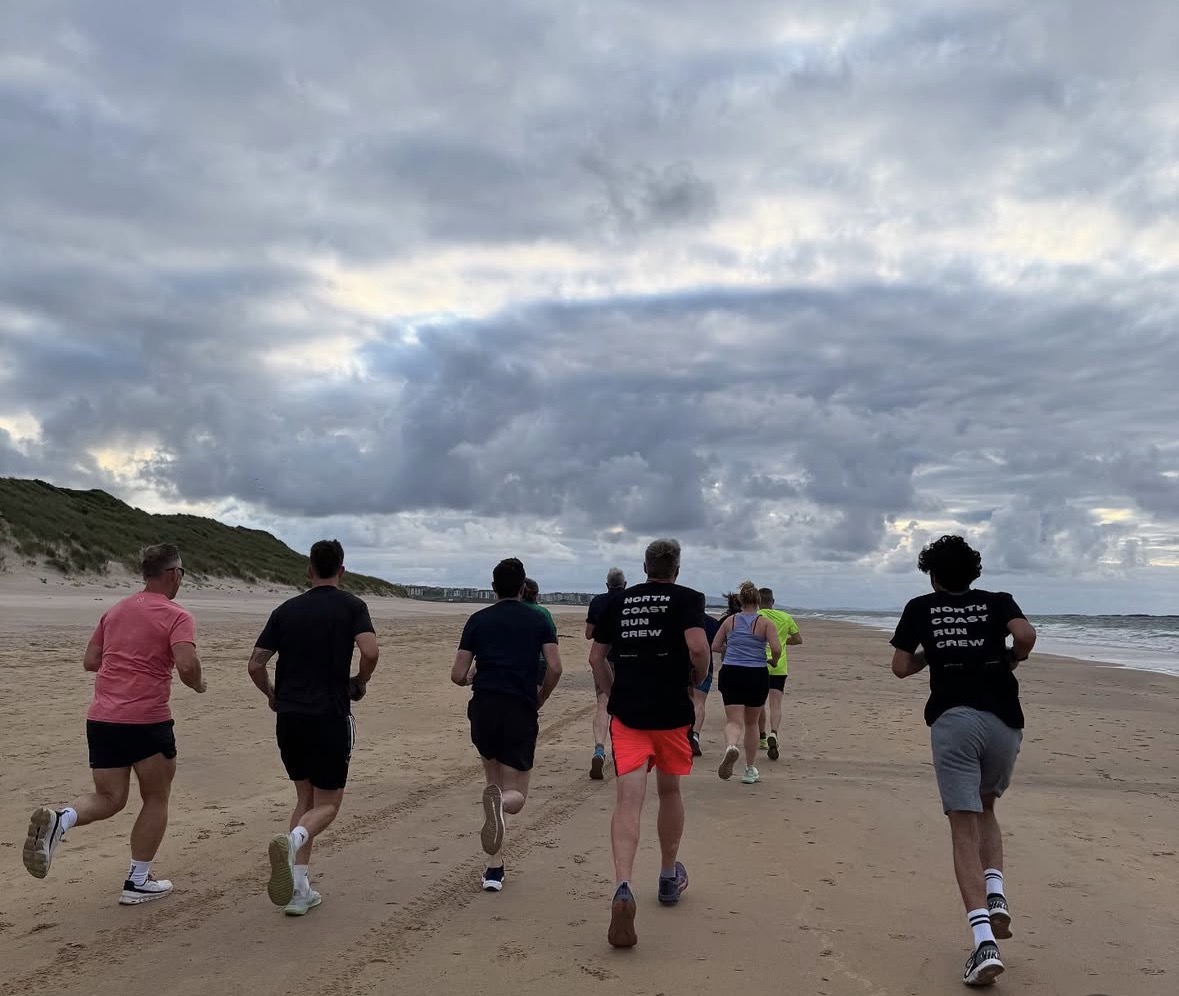 North Coast Run Crew running along the North Coast